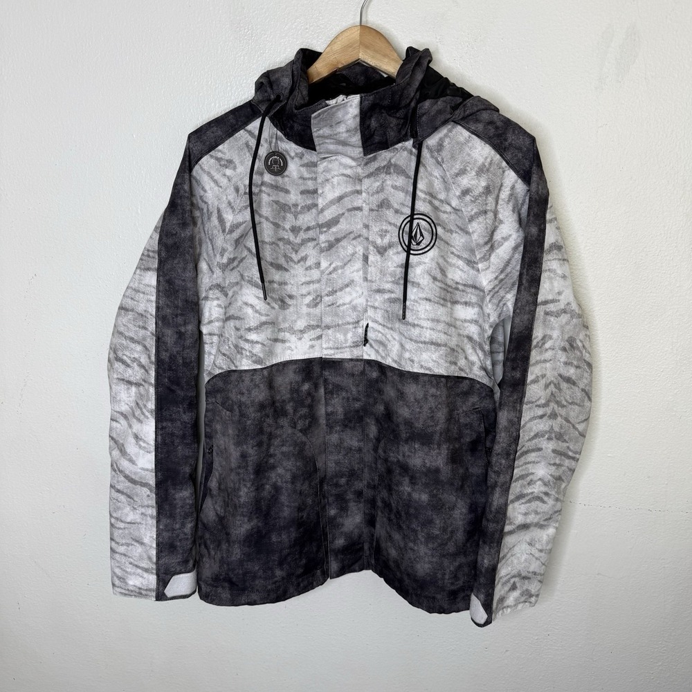 Volcom Hailyn Snowboard Ski Hooded Winter Jacket Boyfriend Fit Womens Small